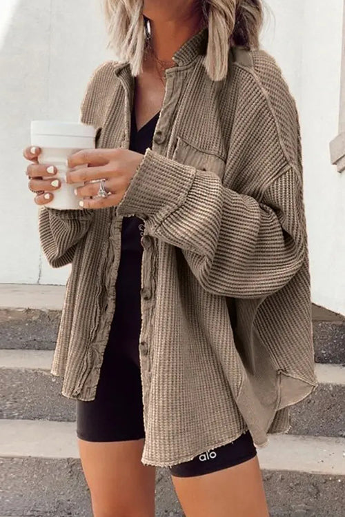 Dames Jack Wafel Corduroy Met Knopen en Zakken 1