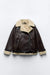 Dames Jacke met Revers van Kunstmateriaal 0