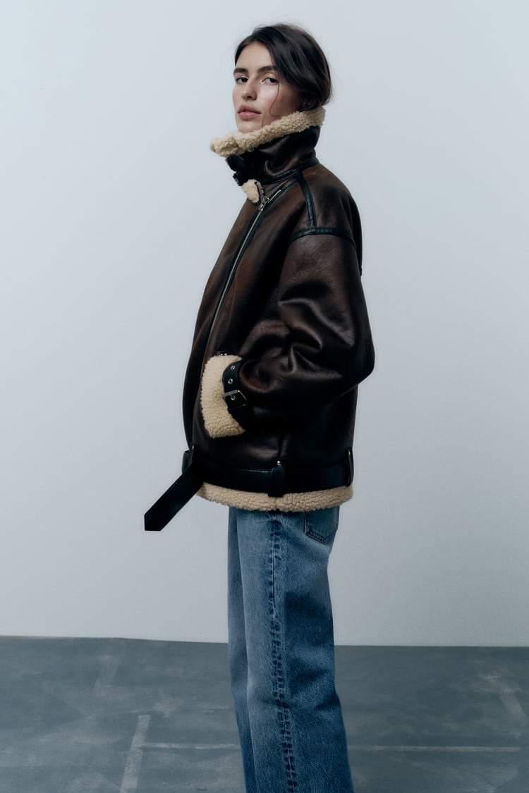 Dames Jacke met Revers van Kunstmateriaal 2