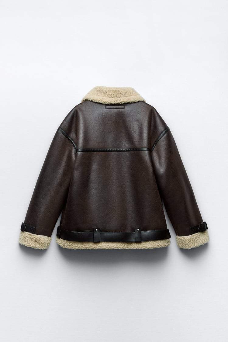 Dames Jacke met Revers van Kunstmateriaal 4