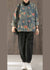 Dames Jas Denim Retro Print Met Knopen 3