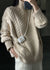 Dames Jas Winter Gebreide Wolmix met Rits Casual 1