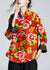 Dames Jas Winter Lange Mouwen Kraagjas met Print in Goudbruin 7