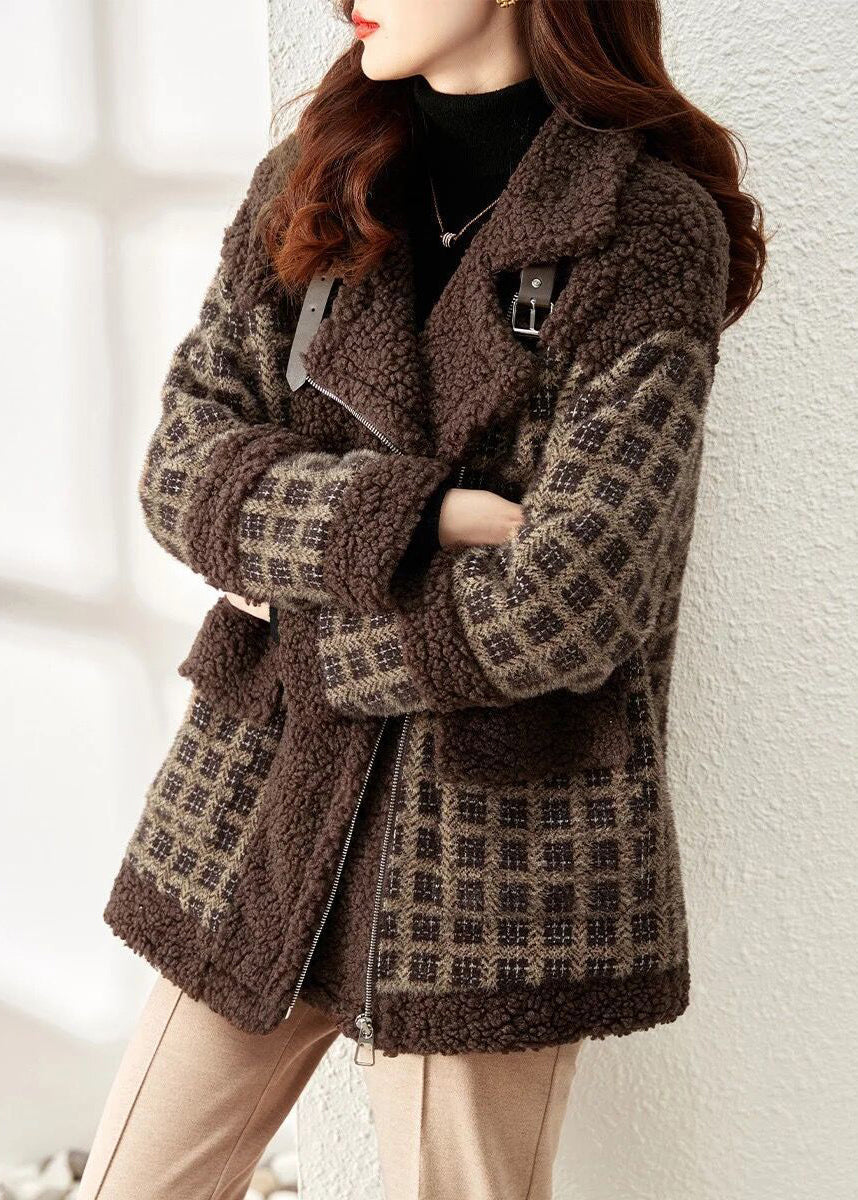 Dames Jasje Ruitpatroon Met Rits Voor Winterse Stijl 3