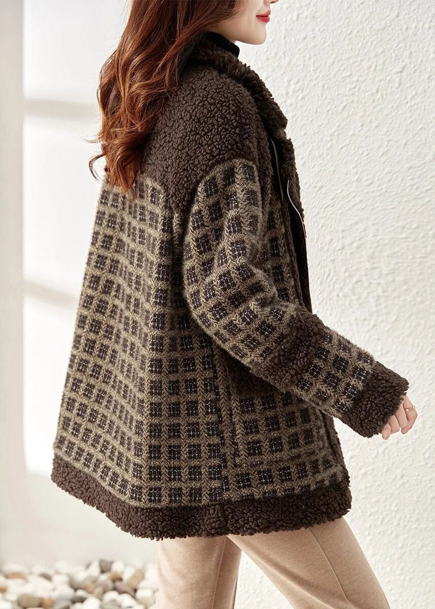 Dames Jasje Ruitpatroon Met Rits Voor Winterse Stijl 4