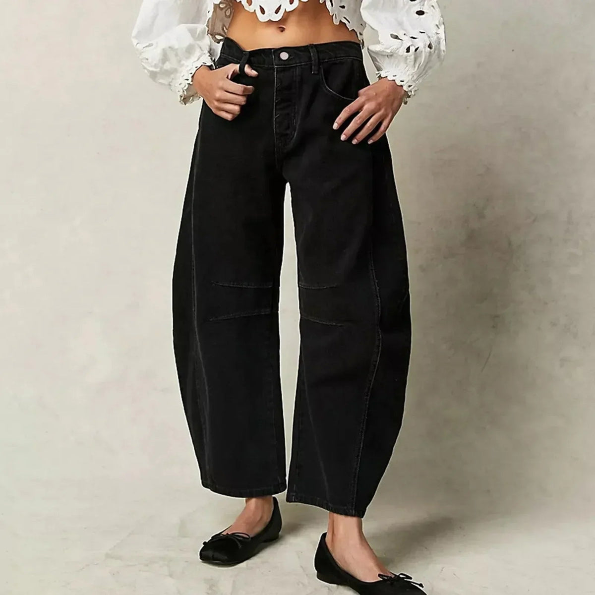 Dames Jeans Flared Casual Stijl 4