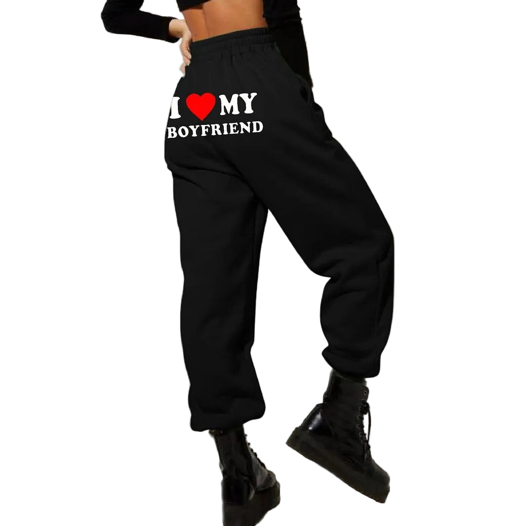 Dames Joggingbroek Casual Met Liefdesontwerp 0