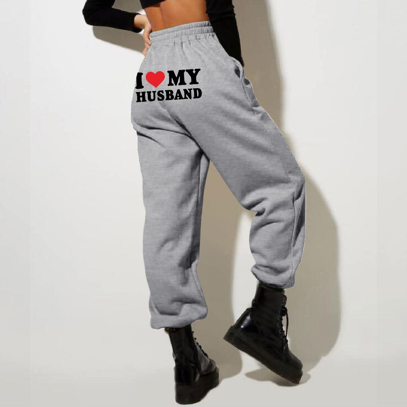 Dames Joggingbroek Casual Met Liefdesontwerp 4