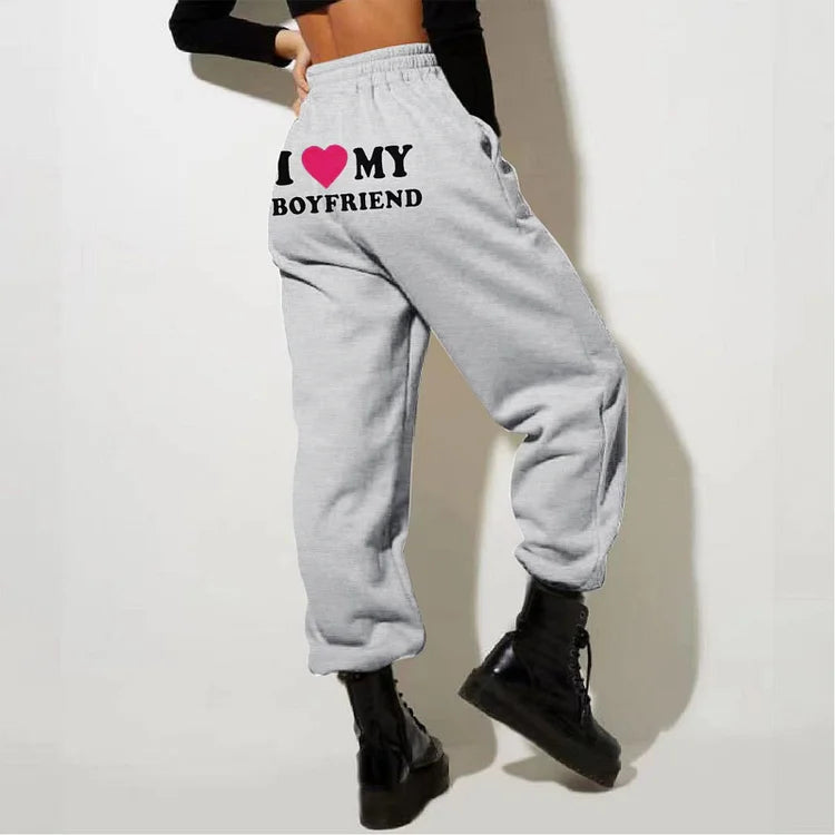 Dames Joggingbroek Casual Met Liefdesontwerp 5