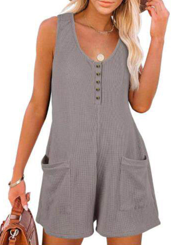 Dames Jumpsuit Casual Patchwork Met Zak 1