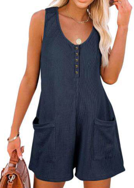 Dames Jumpsuit Casual Patchwork Met Zak 3