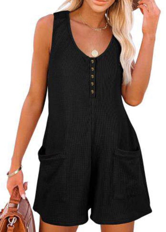 Dames Jumpsuit Casual Patchwork Met Zak 4