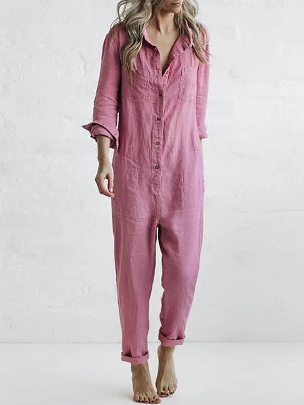 Dames Jumpsuit Casual Stijl met Lange Mouwen 3