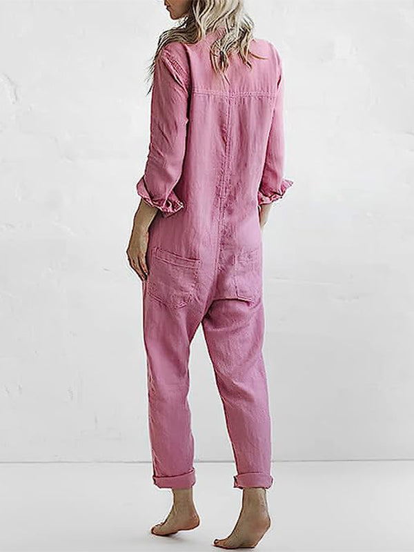 Dames Jumpsuit Casual Stijl met Lange Mouwen 6