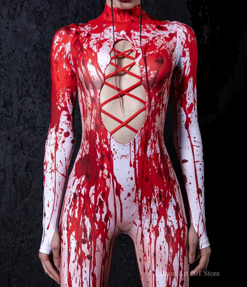 Dames Jumpsuit Feestelijk Met 3D-Print voor Halloween Party 0