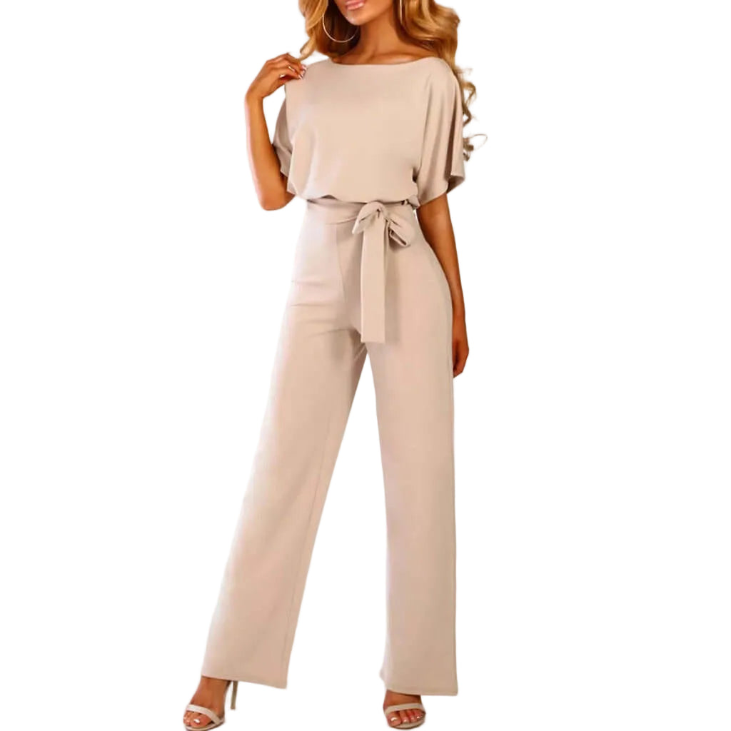 Dames Jumpsuit Feestelijk Met Strak Silhouet En Losse Pijpen 0
