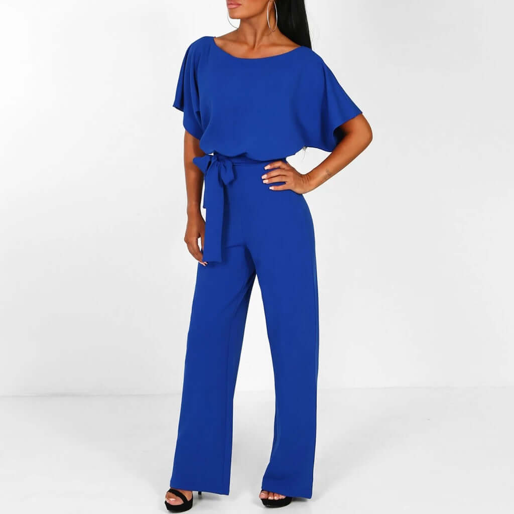 Dames Jumpsuit Feestelijk Met Strak Silhouet En Losse Pijpen 2