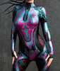Dames Jumpsuit Feestelijk met Cyber Armor 3D Print voor Cosplay en Festivals 1