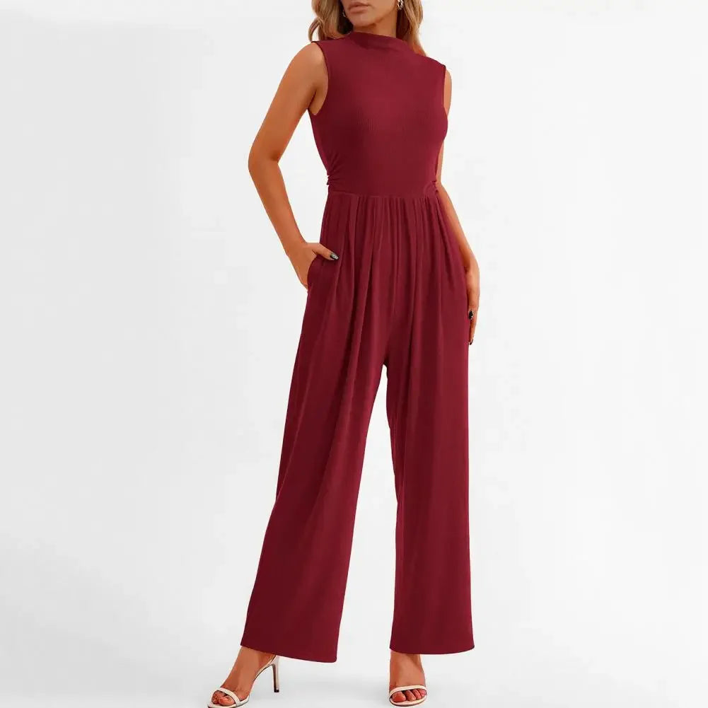 Dames Jumpsuit Formeel Met Wijde Pijpen 3