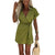 Dames Jumpsuit Korte Mouwen Casual Stijl Ademend Materiaal 0
