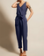 Dames Jumpsuit Luchtig Linnen Met Tailleband 0
