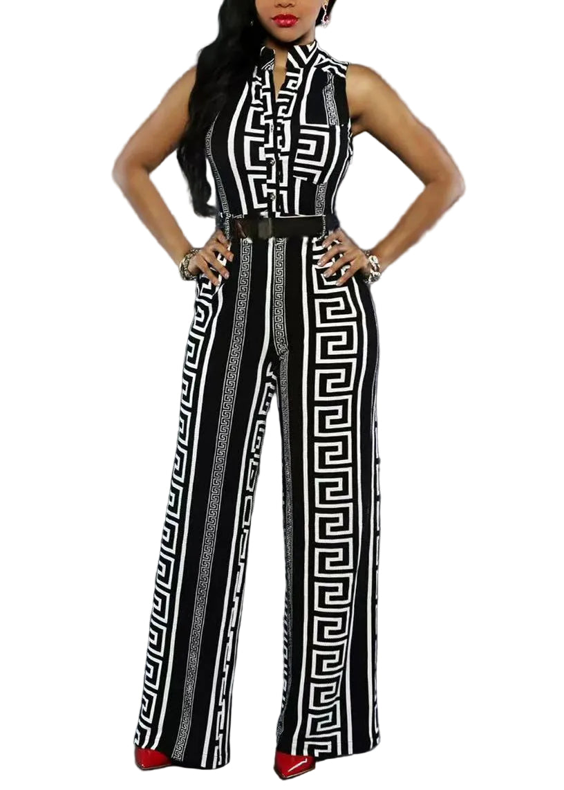 Dames Jumpsuit Met Opstaande Kraag Modern Design 0