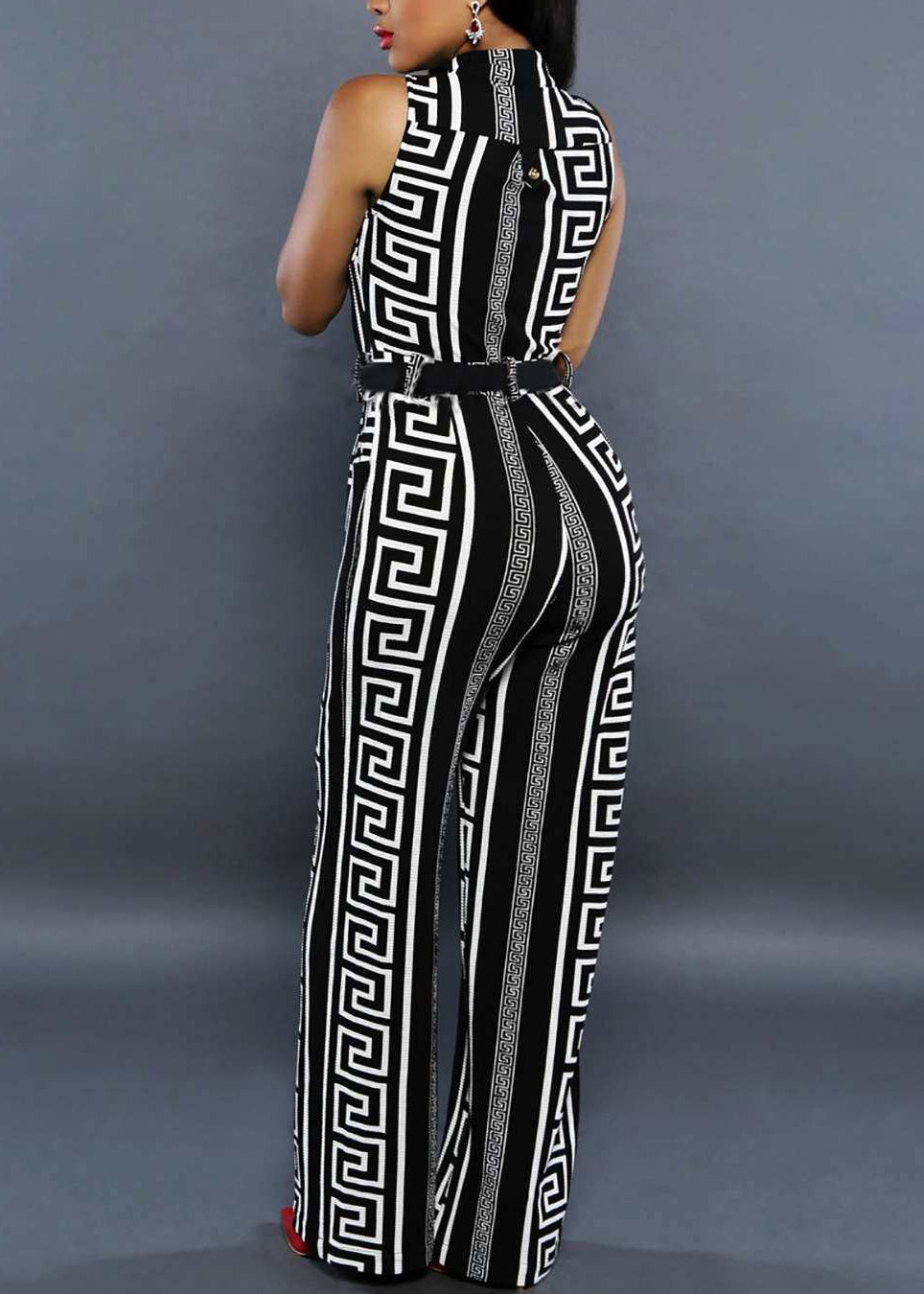Dames Jumpsuit Met Opstaande Kraag Modern Design 4