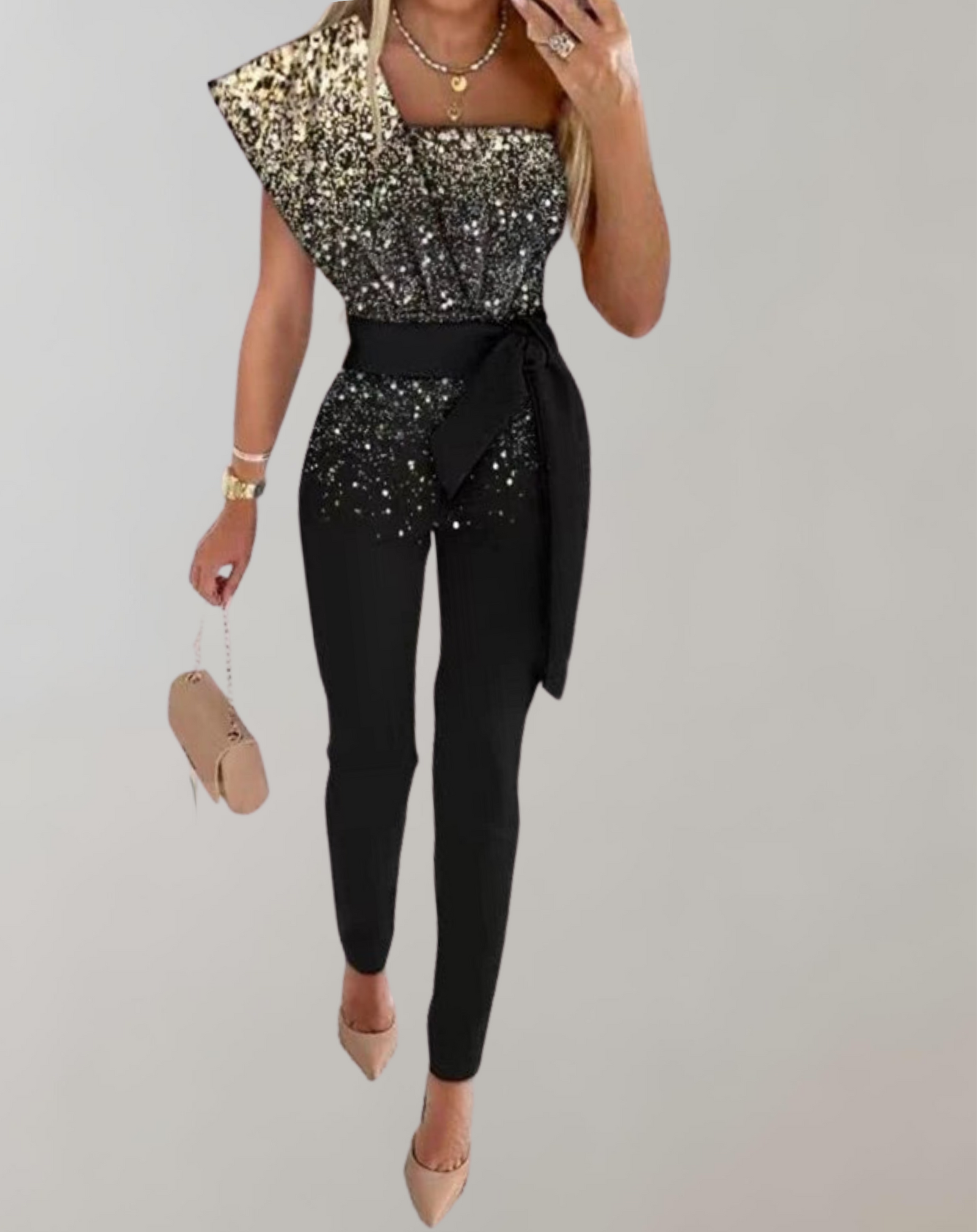 Dames Jumpsuit Met Strikceintuur 5
