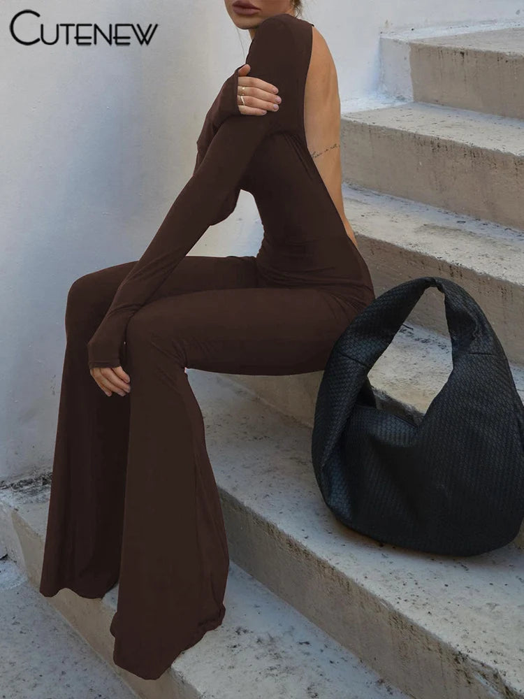 Dames Jumpsuit Met Wijde Pijpen 7