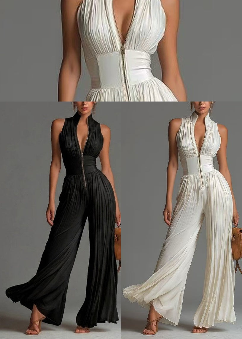 Dames Jumpsuit Mouwloos Gerimpeld Design 4