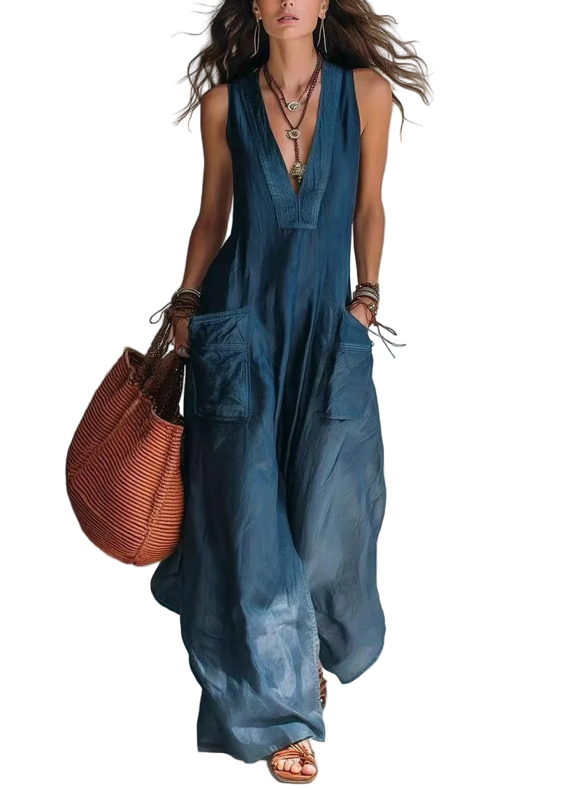 Dames Jumpsuit Mouwloos V-hals Casual 0