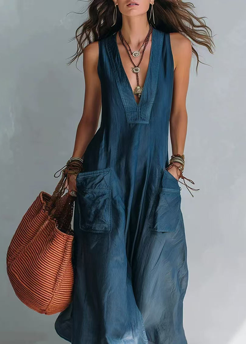 Dames Jumpsuit Mouwloos V-hals Casual 4