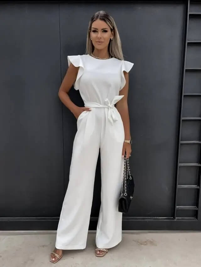 Dames Jumpsuit Set Met Ruches 3