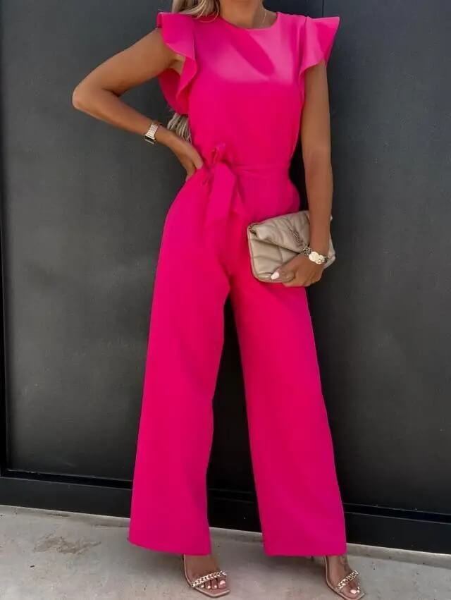 Dames Jumpsuit Set Met Ruches 5