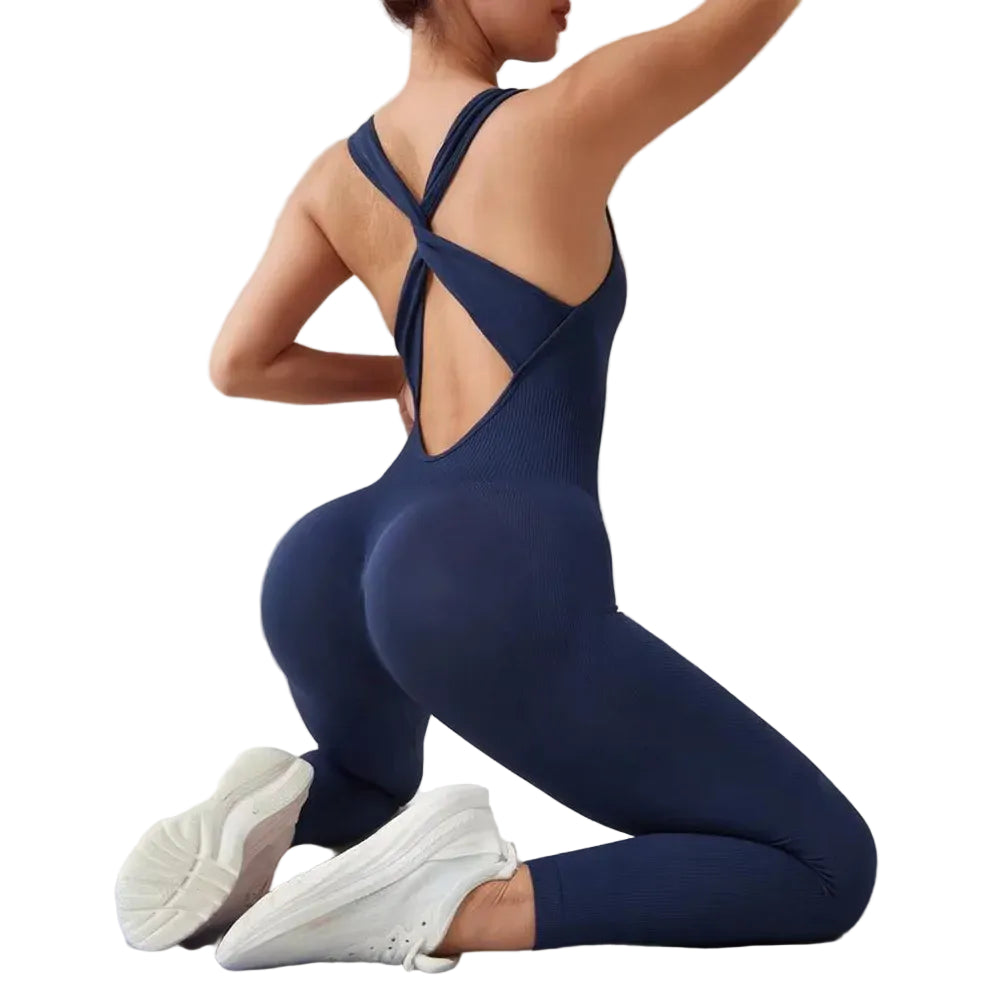 Dames Jumpsuit Sportkleding Met Naadloos Ontwerp 0