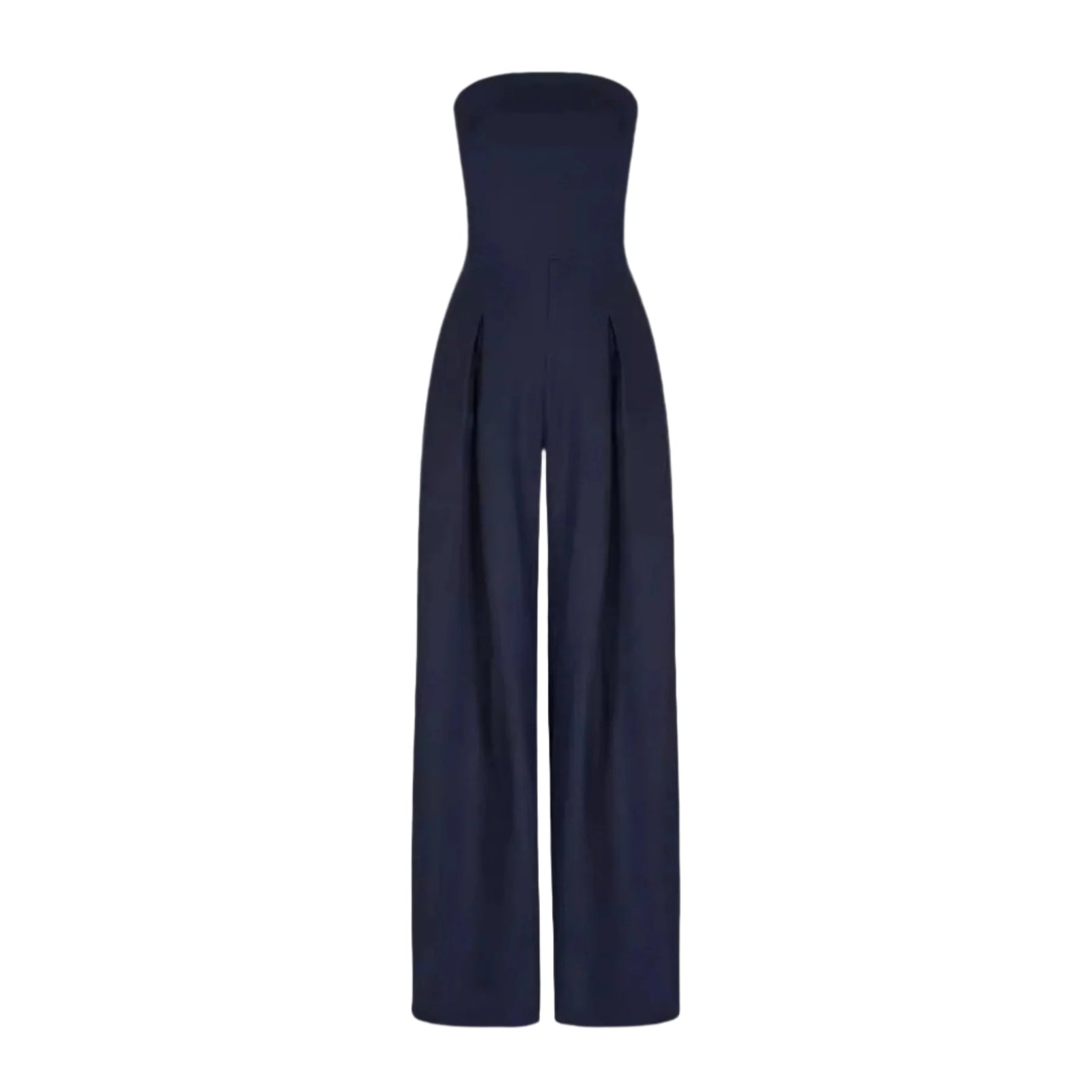 Dames Jumpsuit Strapless Met Brede Pijpen 0