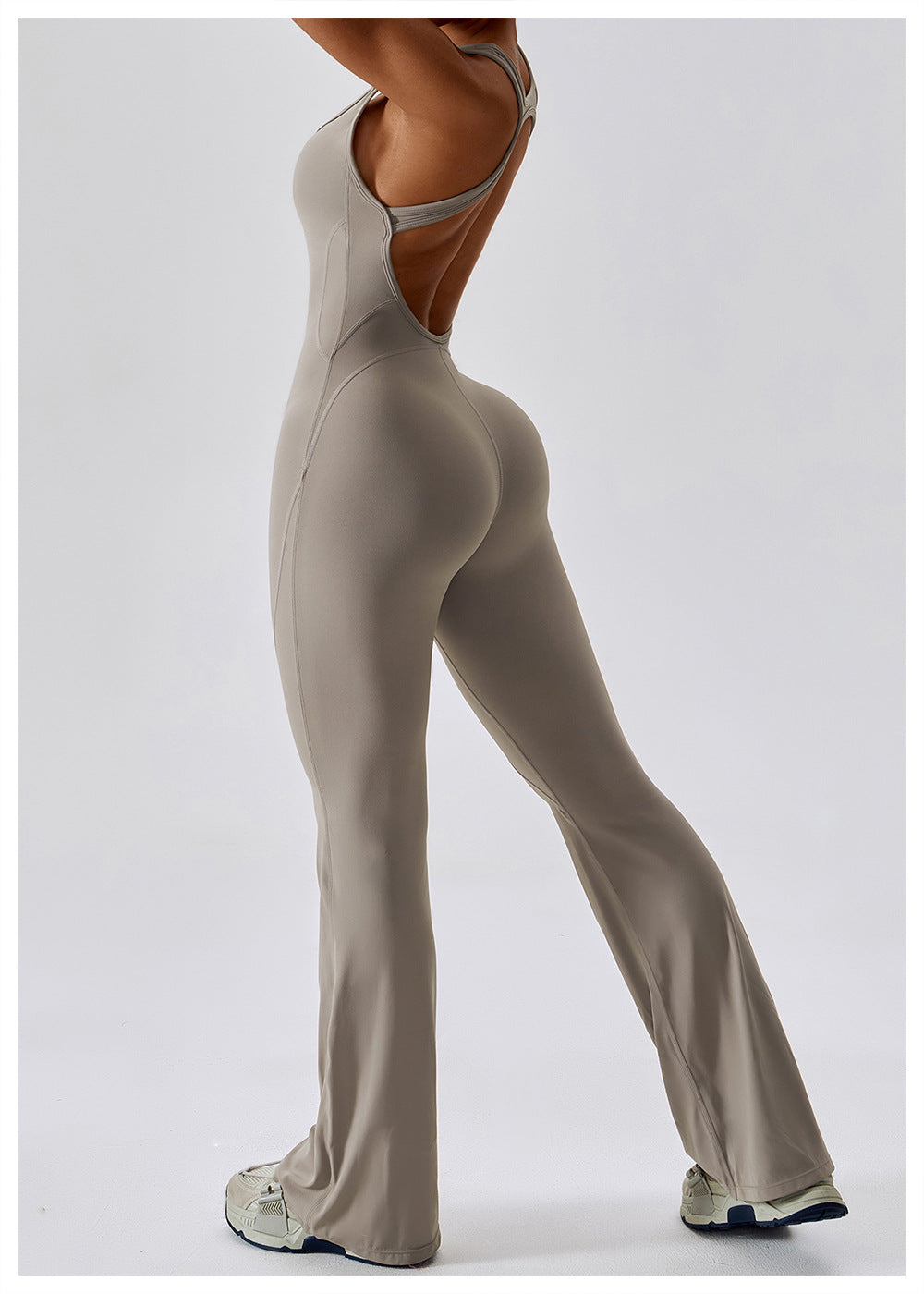 Dames Jumpsuit V-Hals Getailleerd Nylon Sportief 2