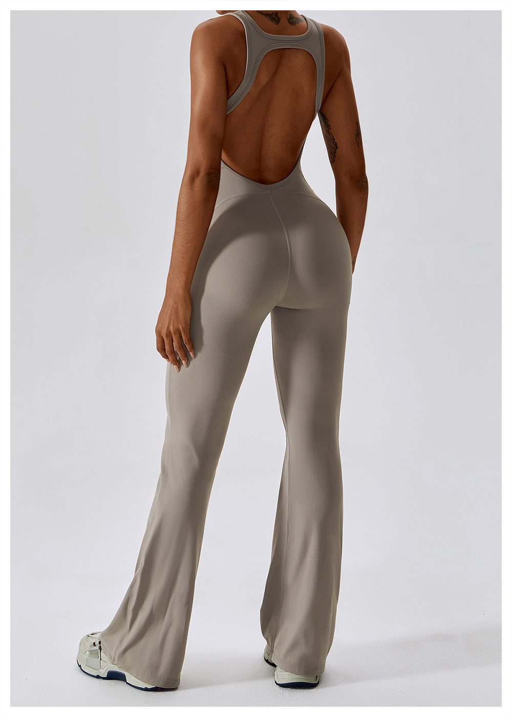 Dames Jumpsuit V-Hals Getailleerd Nylon Sportief 5