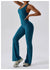 Dames Jumpsuit V-Hals Getailleerd Nylon Sportief 8