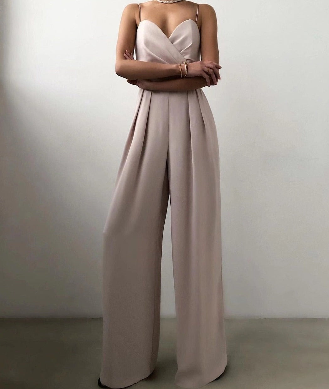 Dames Jumpsuit Verstelbare Bandjes Feestelijk Stijl 2