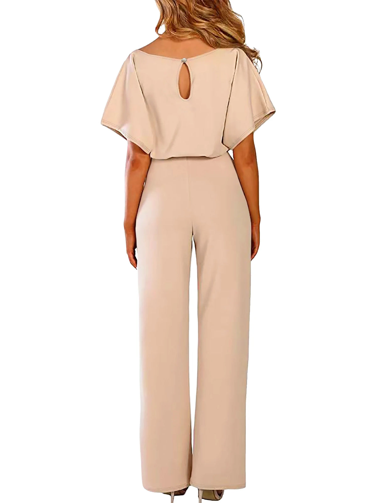 Dames Jumpsuit Wijde Pijpen Met Riem Casual Stilvolle Outfit 1