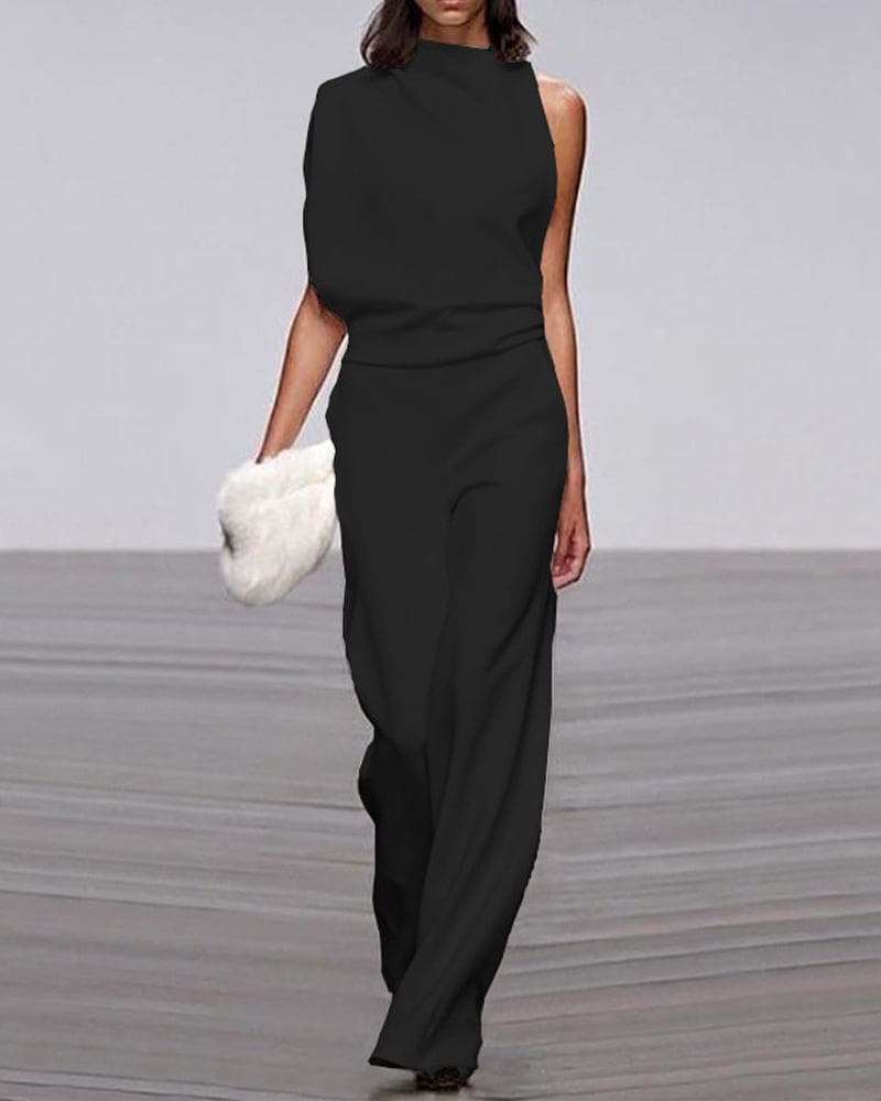 Dames Jumpsuit met Hoge Kraag en Nephals 2