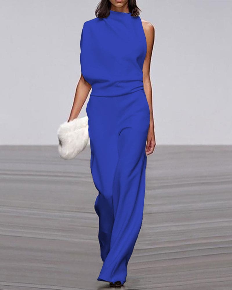 Dames Jumpsuit met Hoge Kraag en Nephals 3