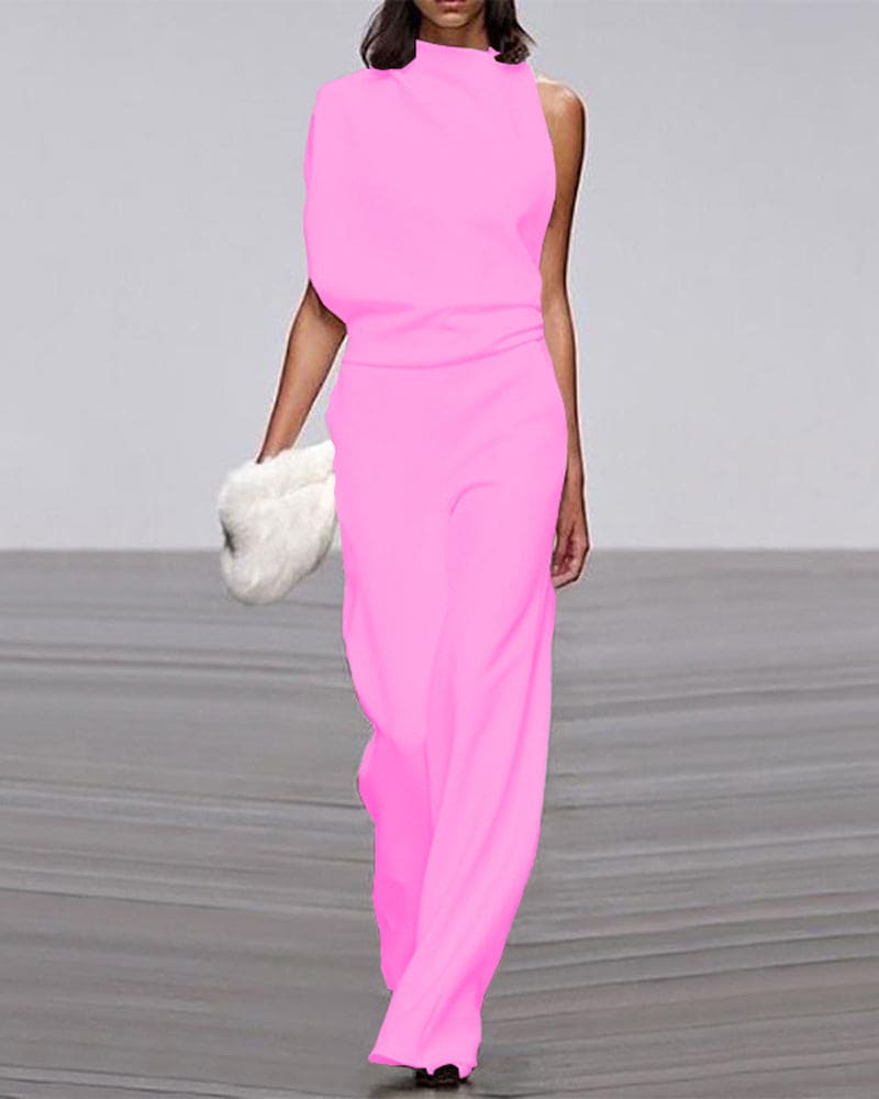 Dames Jumpsuit met Hoge Kraag en Nephals 4