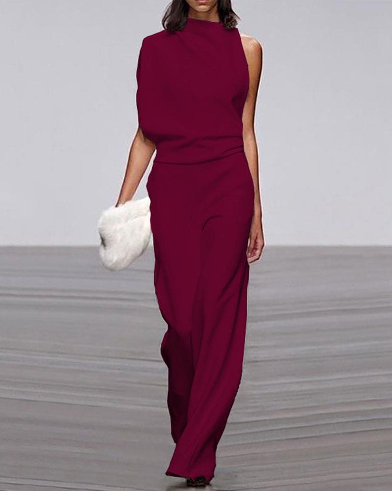 Dames Jumpsuit met Hoge Kraag en Nephals 5