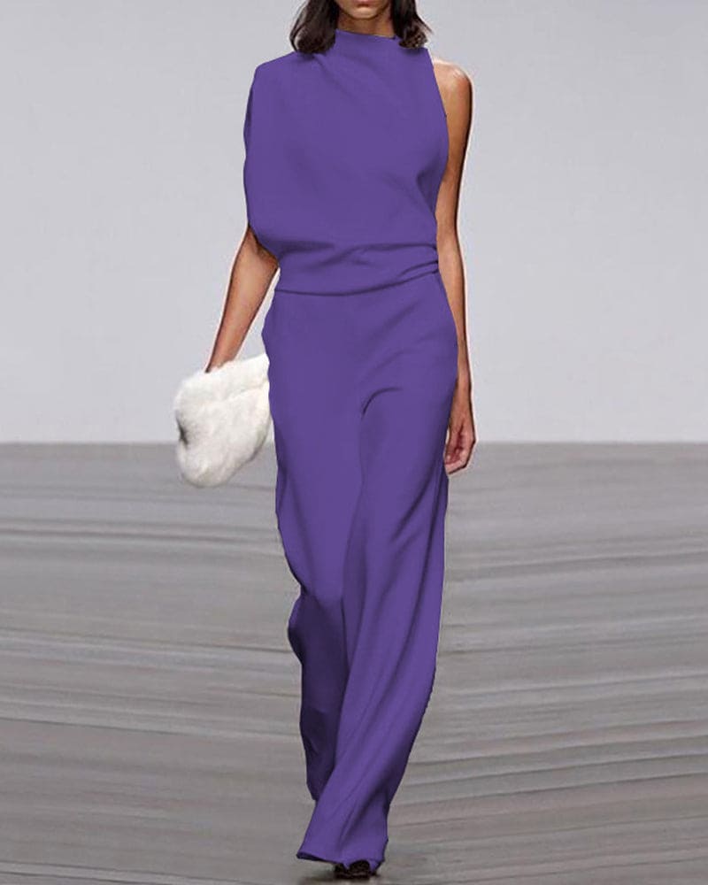 Dames Jumpsuit met Hoge Kraag en Nephals 6