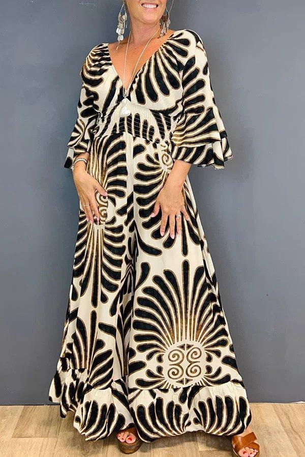 Dames Jumpsuit met Ruches en Bloemenprint 1