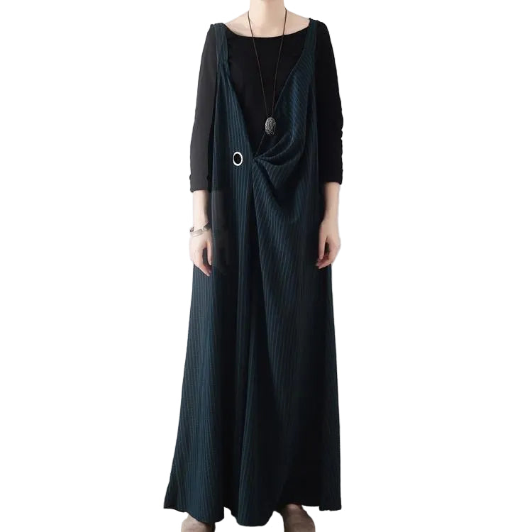 Dames Jumpsuitbroek Oversized Gestreept Wijde Pijpen 0