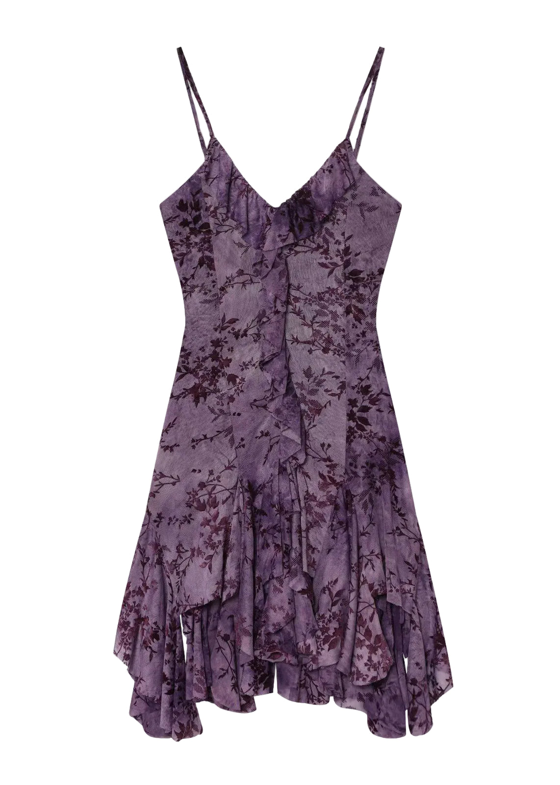 Dames Jurk Asymmetrisch Kant Spaghettibandjes Zomer 3