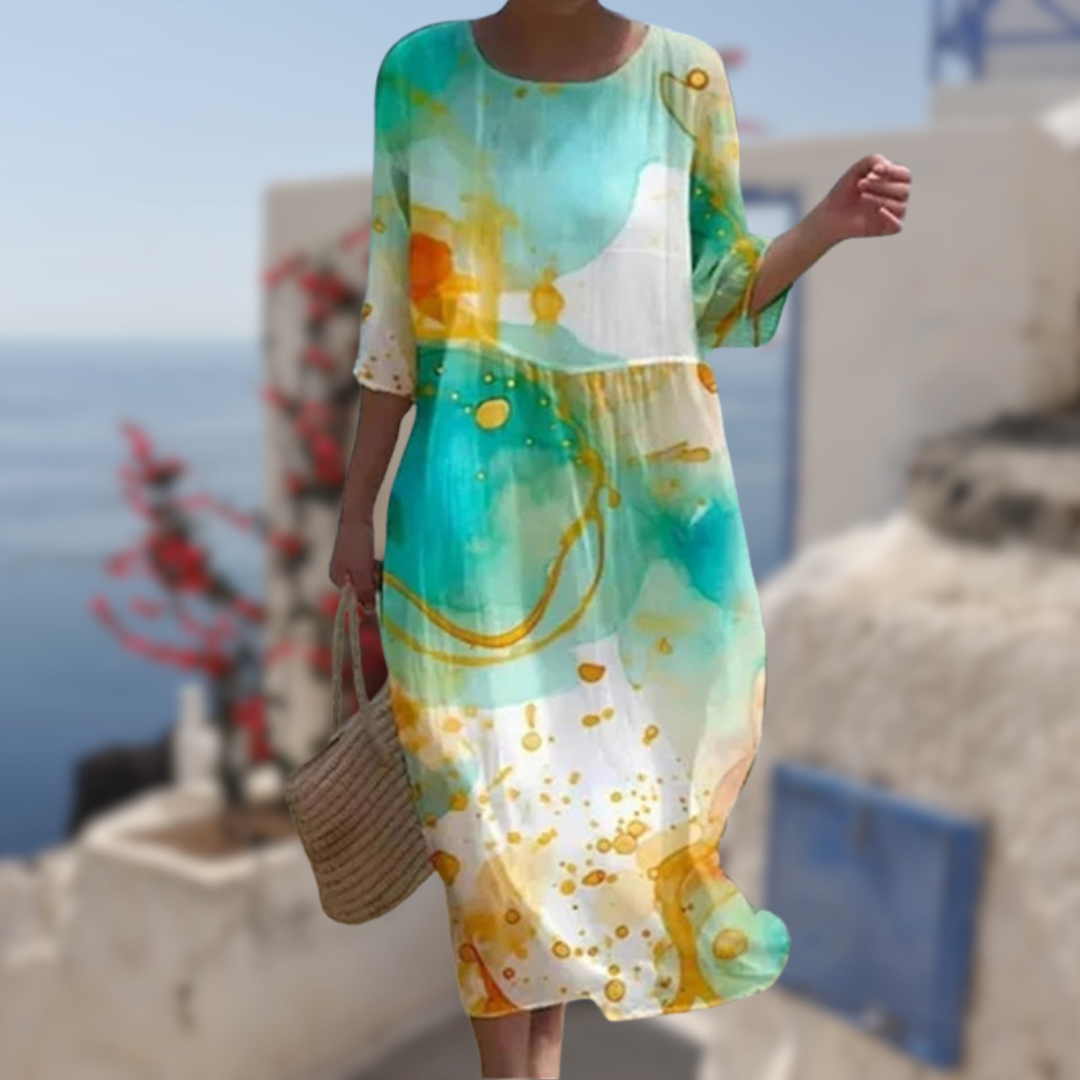 Dames Jurk Bloemrijke Elegante Stijl Lichte Stof 2